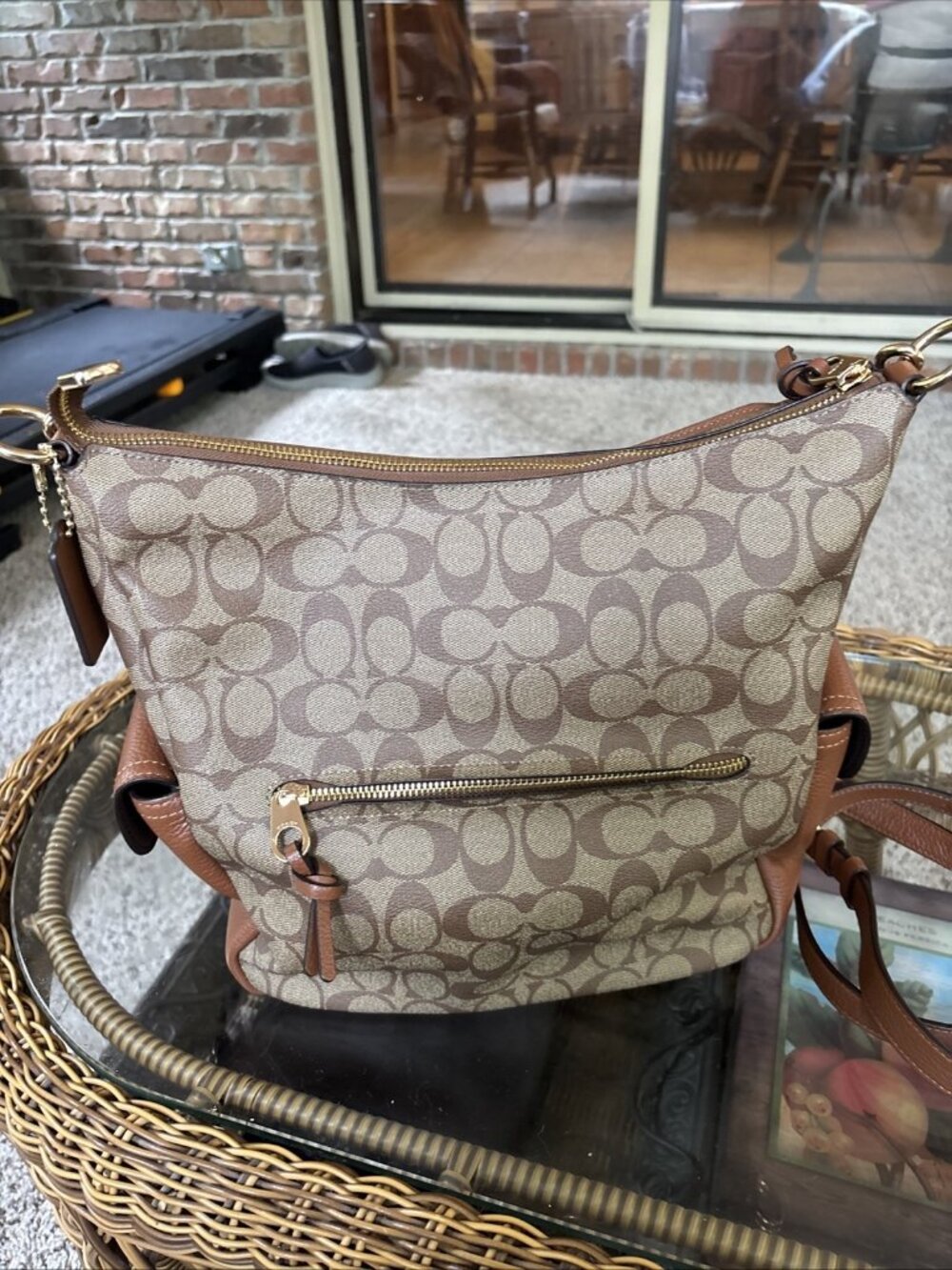 coach pennie shoulder bag Tan Signature With New Shoulder Strap - Picture 4 of 13
